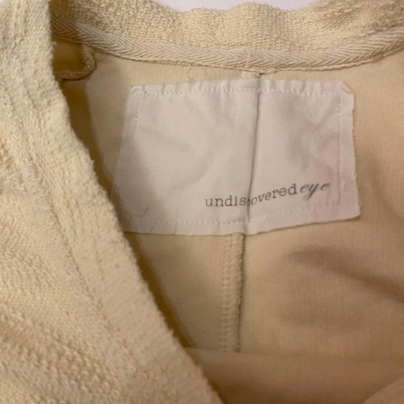 Anthro Pullover Sweatshirt Crew Neck Ivory Pale Yellow Ivory Size M - Picture 9 of 13